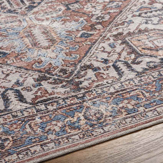 Liebenthal Traditional Washable Rug, Rust