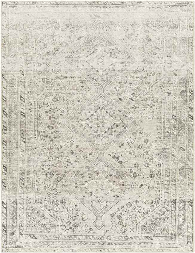 Tonganoxie Traditional Washable Rug, Cream