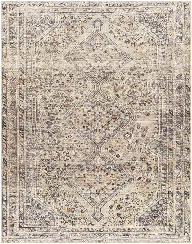 Tonganoxie Traditional Washable Rug, Beige