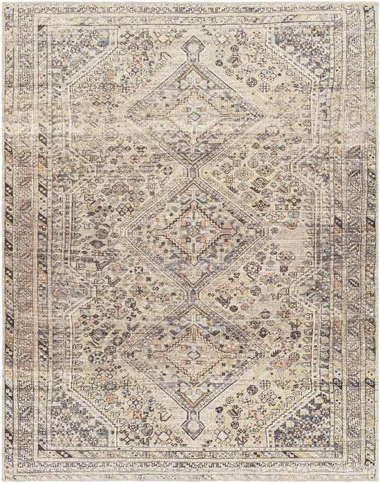 Tonganoxie Traditional Washable Rug, Beige