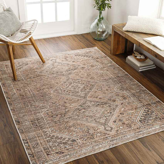 Tonganoxie Traditional Washable Rug, Cider