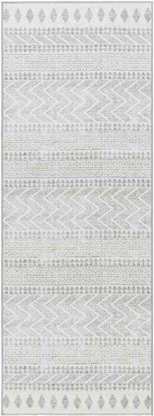 Rose Global Washable Rug, Cream/Light Gray