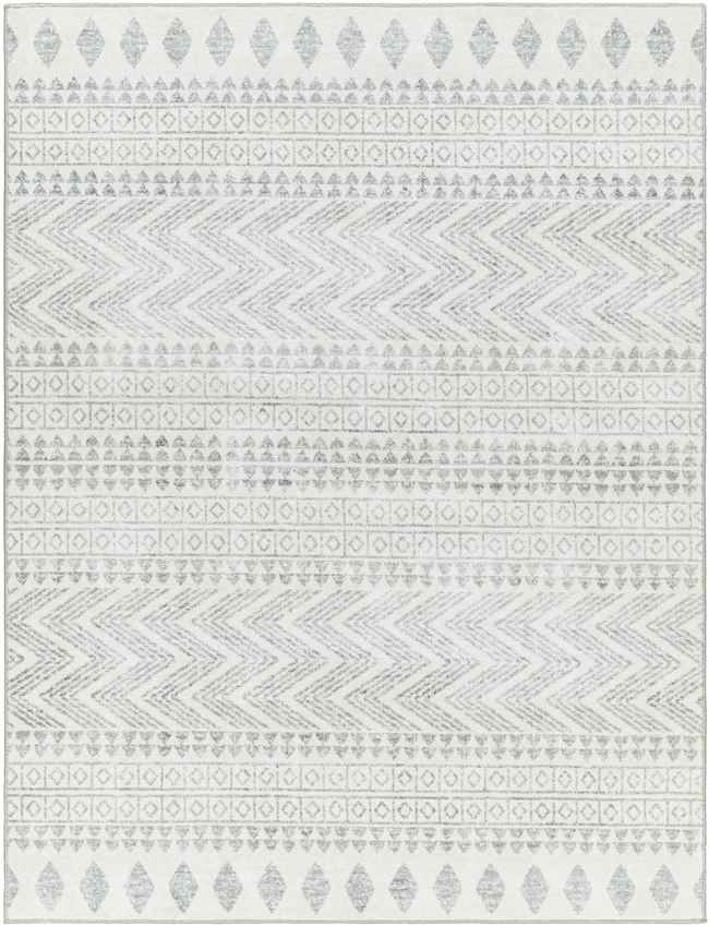 Rose Global Washable Rug, Cream/Light Gray