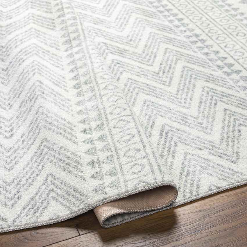 Rose Global Washable Rug, Cream/Light Gray