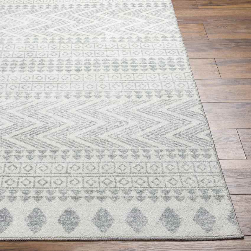 Rose Global Washable Rug, Cream/Light Gray