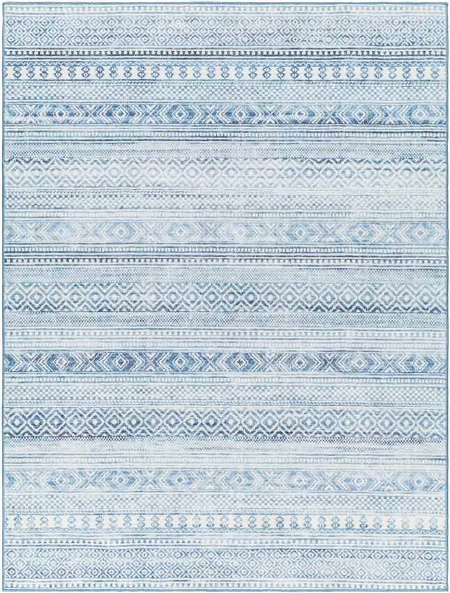 Kennia Global Washable Rug, Cyan