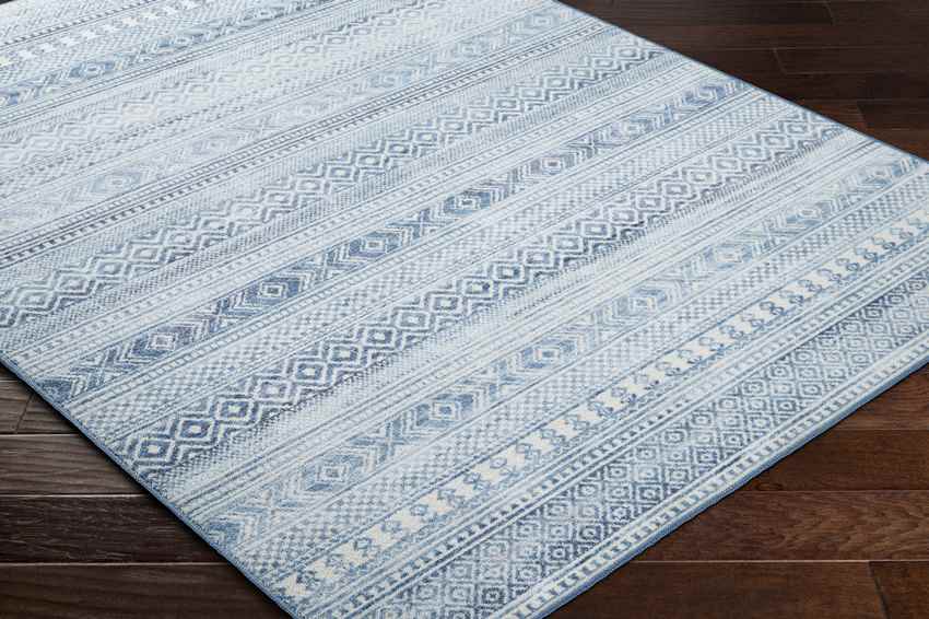 Kennia Global Washable Rug, Cyan