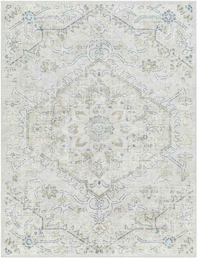 Milka Traditional Washable Rug, Cream/Beige