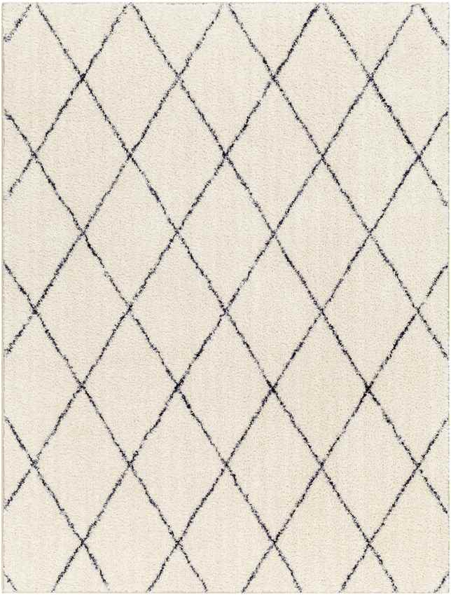 Konstantina Modern Washable Rug, Cream/Black