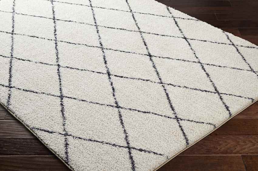 Konstantina Modern Washable Rug, Cream/Black