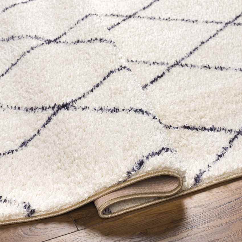 Konstantina Modern Washable Rug, Cream/Black