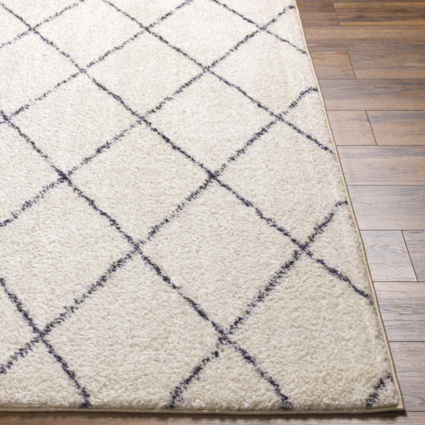 Konstantina Modern Washable Rug, Cream/Black