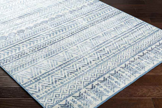 Katryna Global Washable Rug, Denim Blue