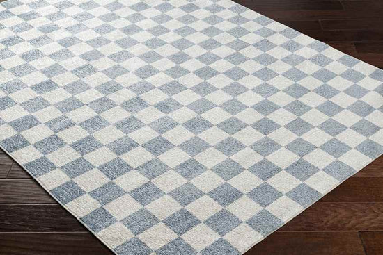 Shaquina Modern Washable Rug, Pale Blue