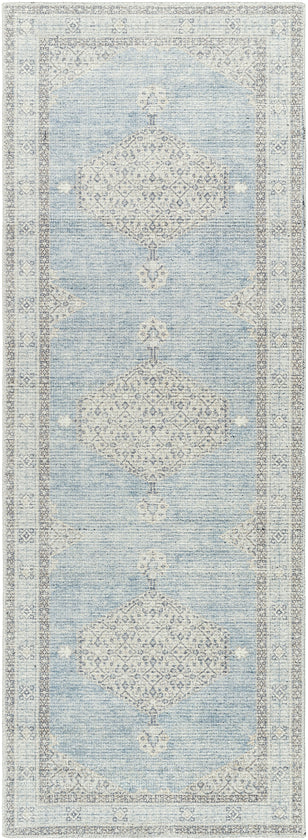 Jamesa Traditional Rug, Denim/Ivory