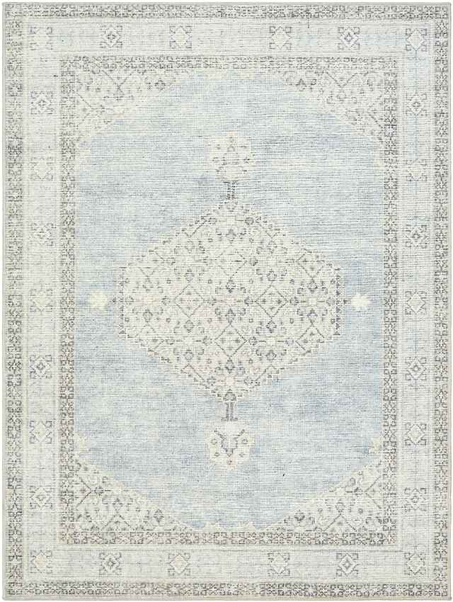 Jamesa Traditional Rug, Denim/Ivory