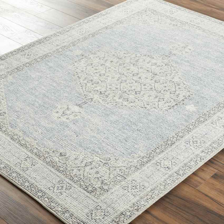 Jamesa Traditional Rug, Denim/Ivory