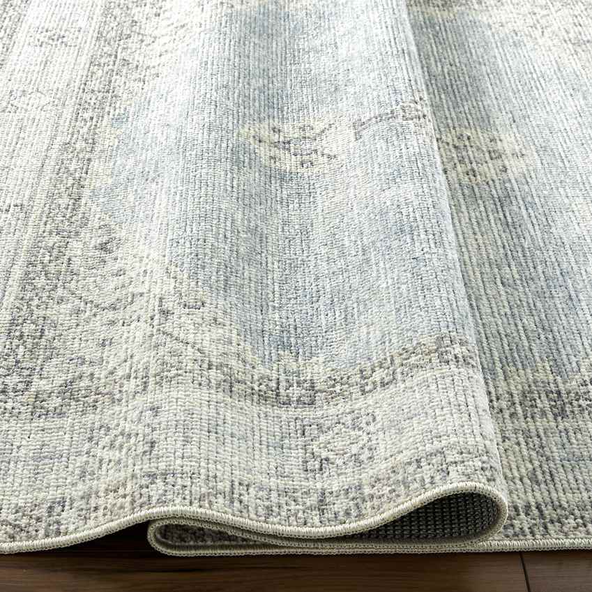 Jamesa Traditional Rug, Denim/Ivory