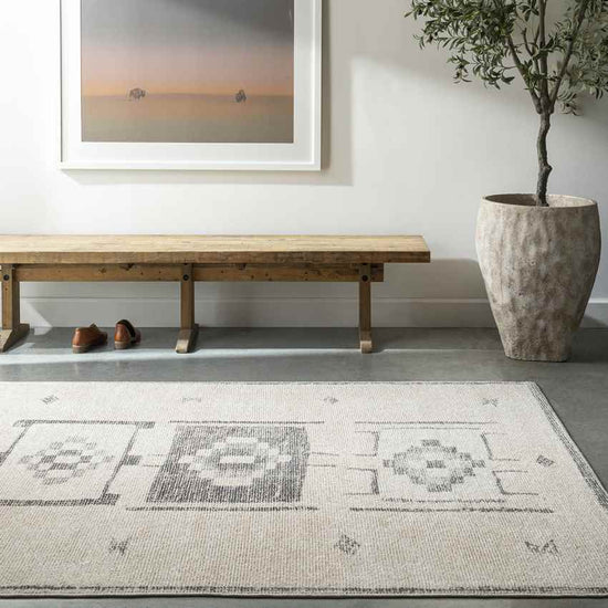 Lisa Global Rug, Charcoal/Beige