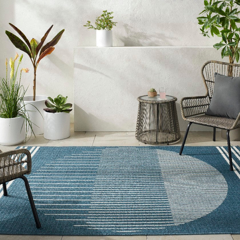 Heathr Modern Rug, Marine Blue