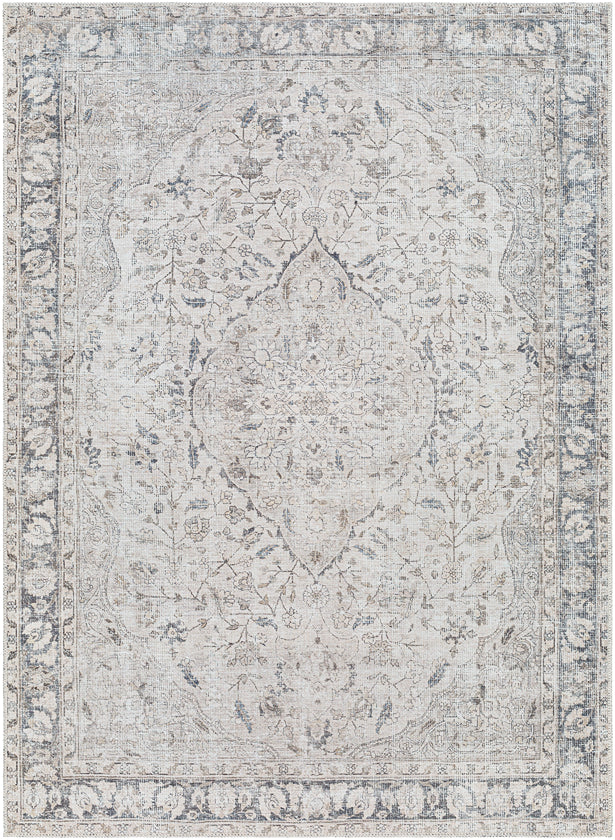 Sederick Traditional Washable Rug, Ivory