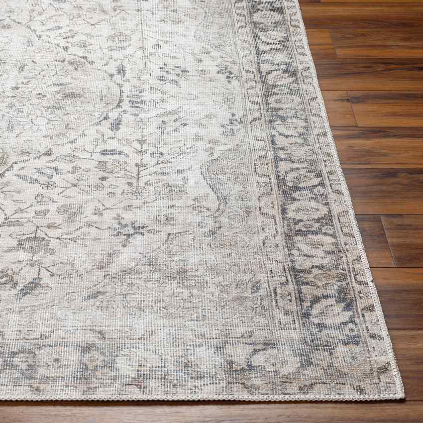 Sederick Traditional Washable Rug, Ivory