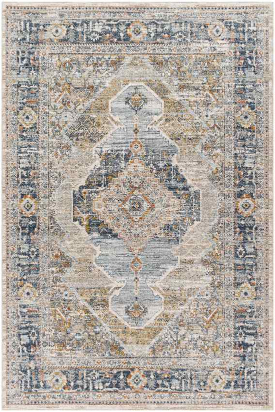 Mandee Traditional Rug, Navy/Pale Blue