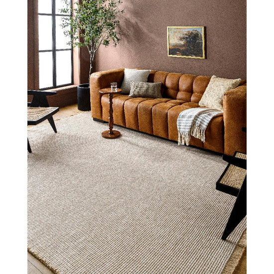 Hendy Solid & Border Rug, Mocha