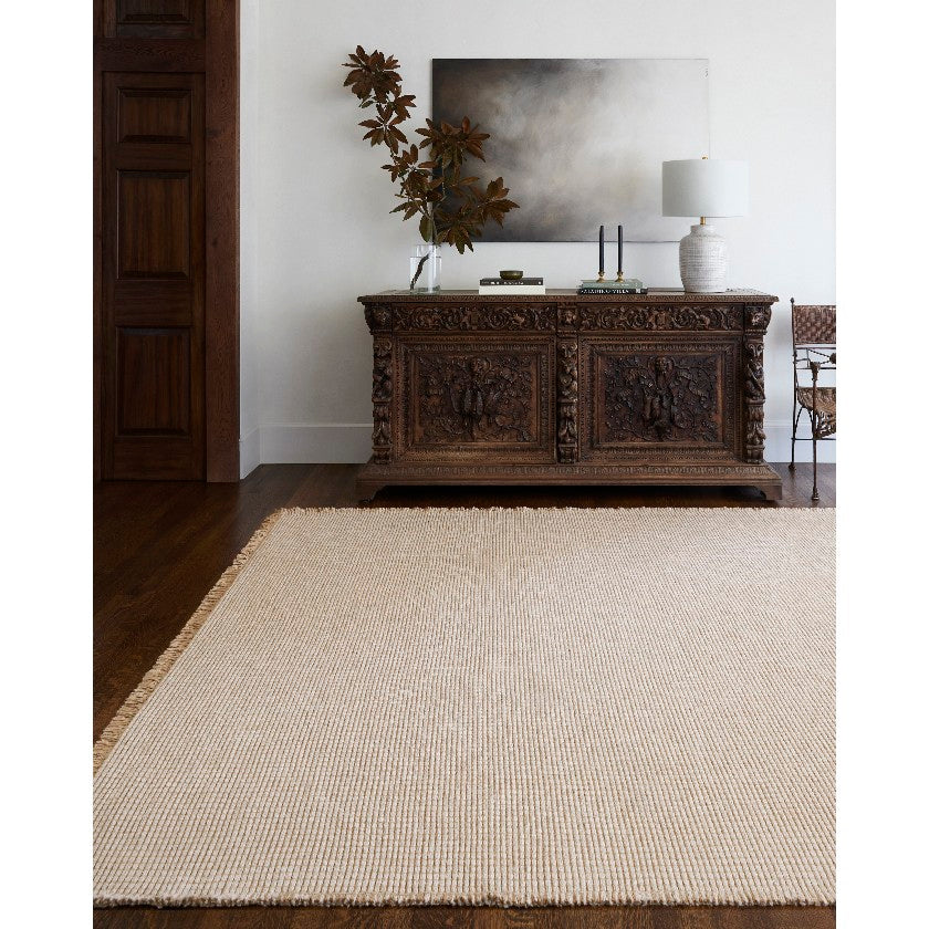 Hendy Solid & Border Rug, Mocha