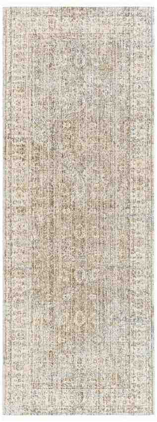 Moshe Traditional Washable Rug, Brown/Ivory