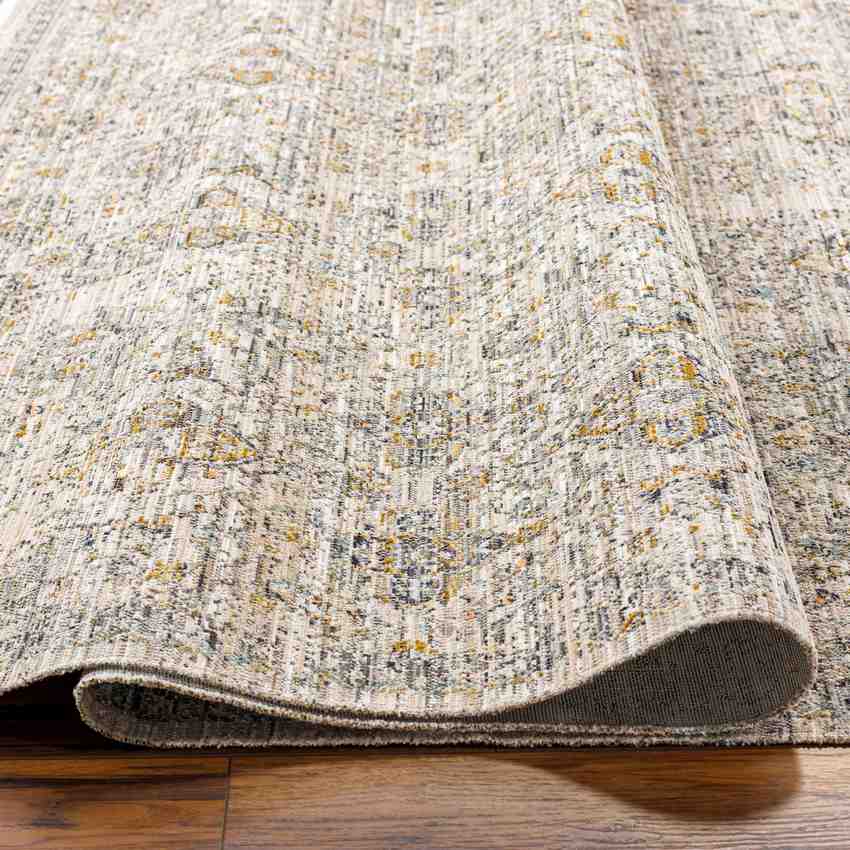 Radha Traditional Washable Rug, Dark Olive/Ivory