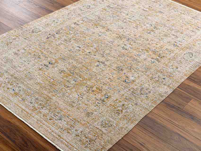 Partick Traditional Washable Rug, Moss/Orange