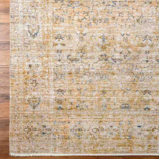 Partick Traditional Washable Rug, Moss/Orange