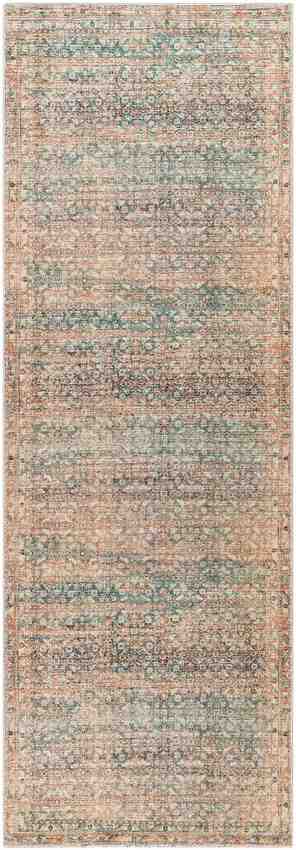 Jim Traditional Rug, Light Brown/Emerald