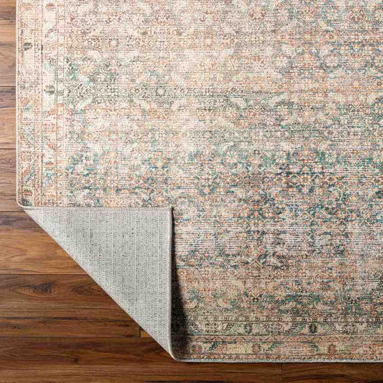 Jim Traditional Rug, Light Brown/Emerald