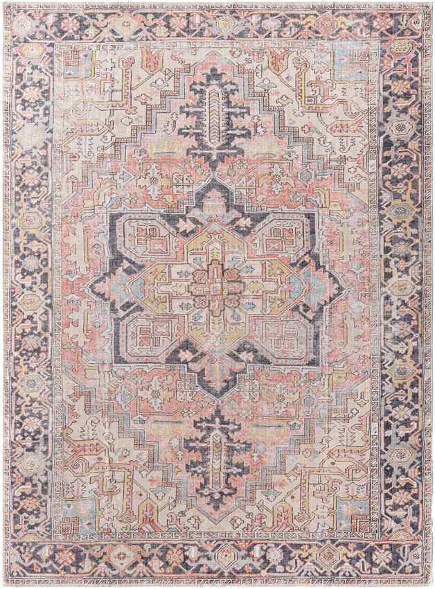 Tamea Traditional Rug, Rust/Pale Pink