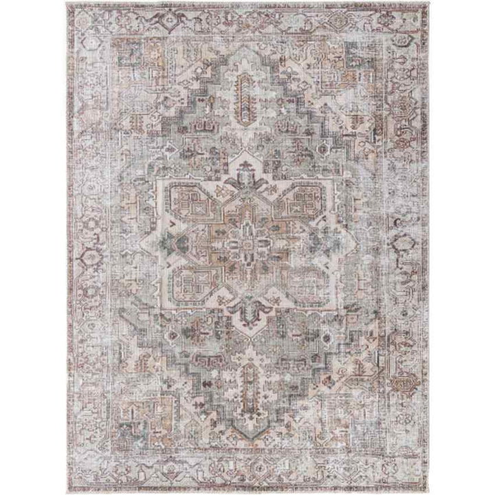 Tamea Traditional Rug, Medium Brown/Moss