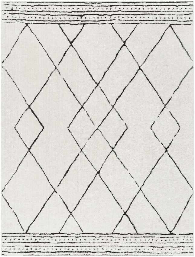 Josue Modern Rug, Ivory/Black