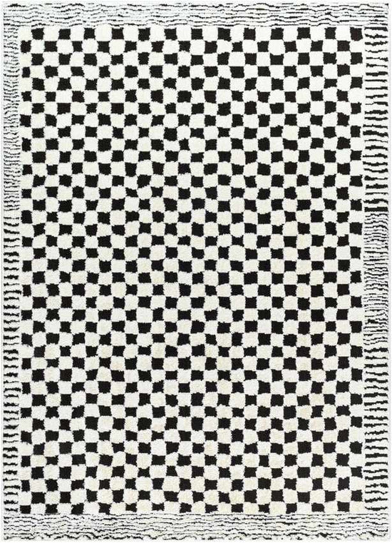 Zechariah Modern Rug, Ivory/Black