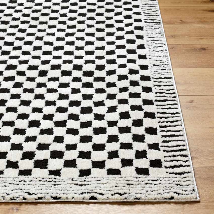 Zechariah Modern Rug, Ivory/Black