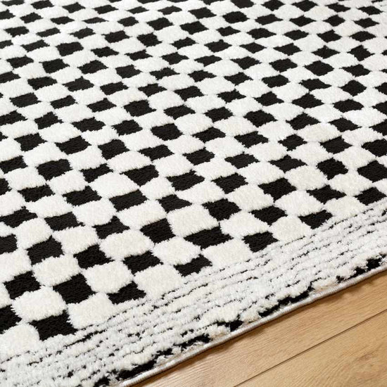 Zechariah Modern Rug, Ivory/Black