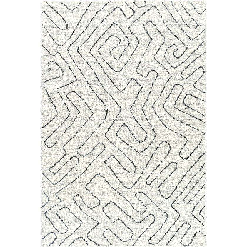 Tim Modern Rug, Ivory/Charcoal