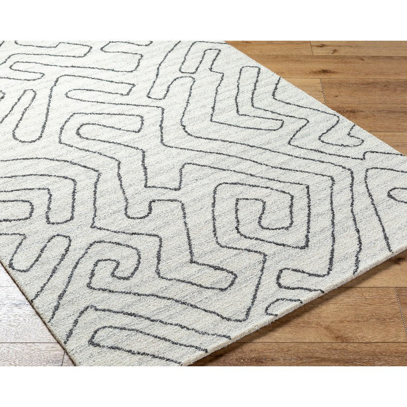 Tim Modern Rug, Ivory/Charcoal