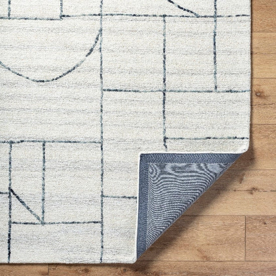 Tyerra Modern Rug, Cream/Light Slate