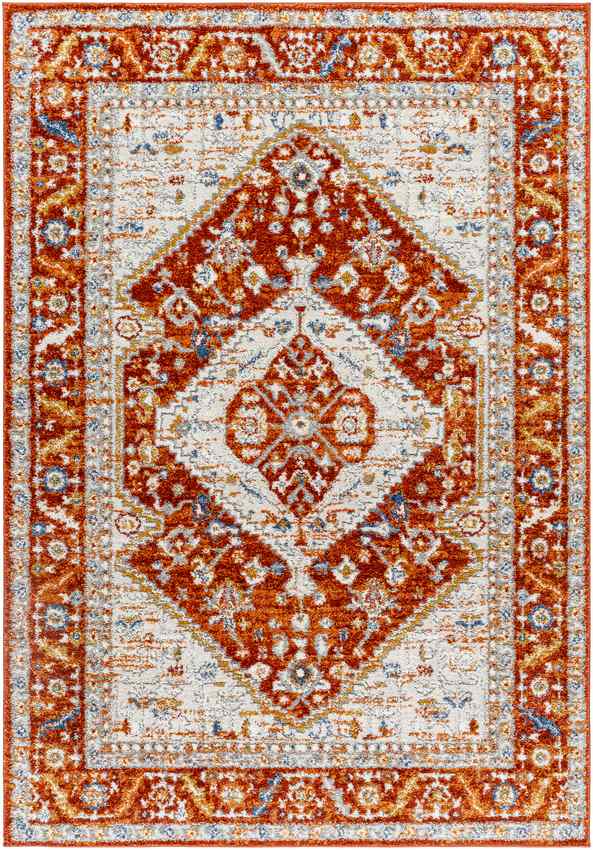 Yashika Traditional Rug, Bright Red