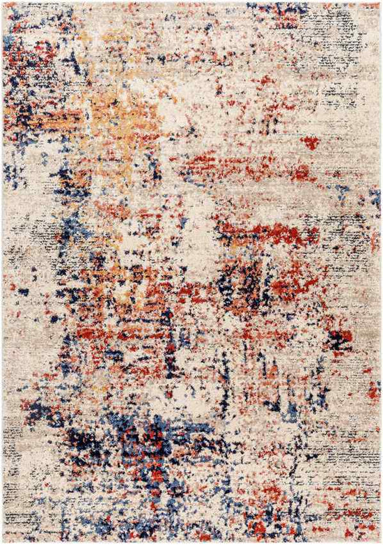 Hedy Modern Rug, Light Beige/Red