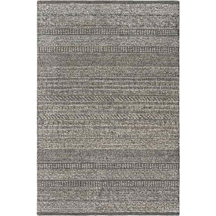 Melun Global Rug, Charcoal/Cream