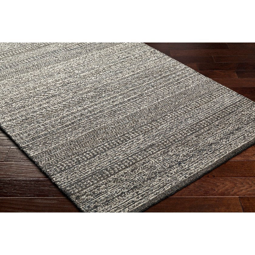 Melun Global Rug, Charcoal/Cream