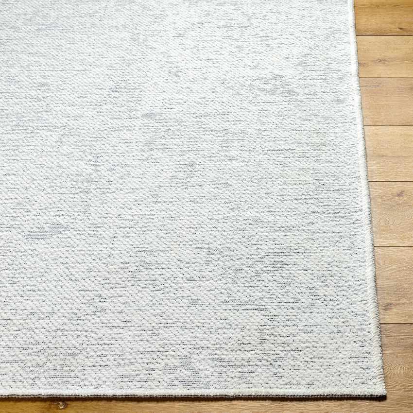 Tobey Solid & Border Washable Rug, White