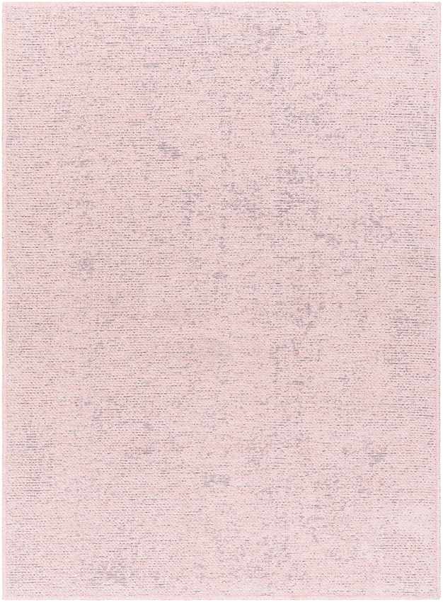 Tobey Solid & Border Washable Rug, Dusty Pink